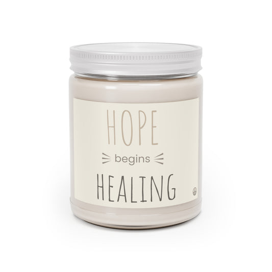 Scented Candles - HOPE BEGINS HEALING, 9oz